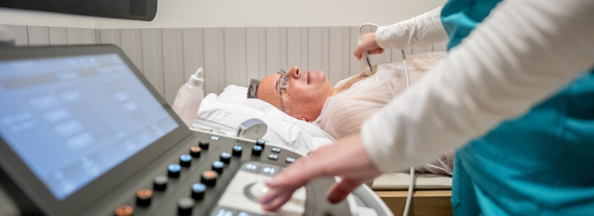 Paciente en ecocardiograma