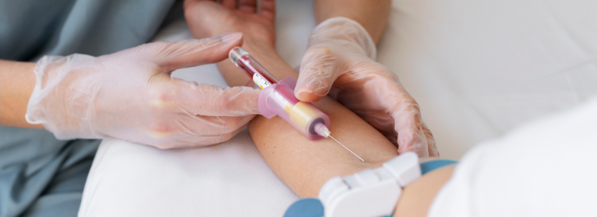 Toma de muestra de sangre